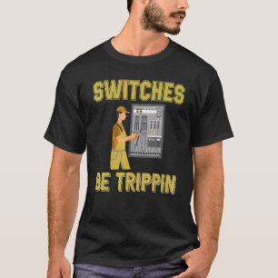 Schakelaars flippen Elektricien Zekeringkast T-shirt