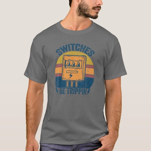 Schakelaars zijn Funny Electricia Fuse van de Tri T-shirt (Voorkant)