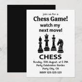 Schaken Bekijk mijn volgende zet Schaken Kaart (Voorkant / Achterkant)