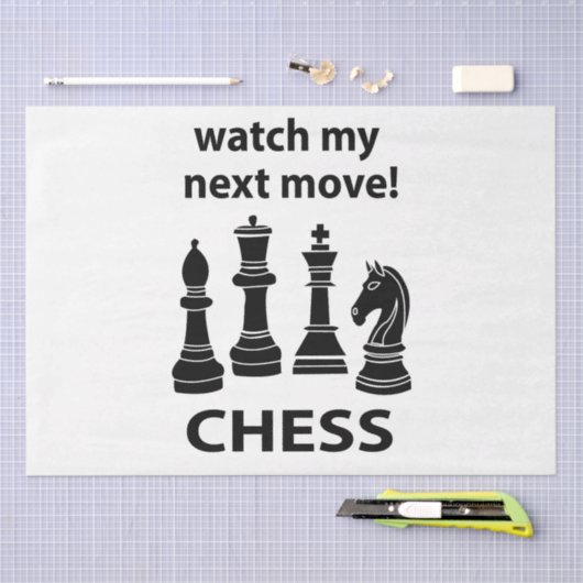 Schaken Bekijk mijn volgende zet Schaken Tissuepapier (Craft)