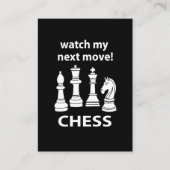 Schaken Bekijk mijn volgende zet Schaken Visitekaartje (Voorkant)