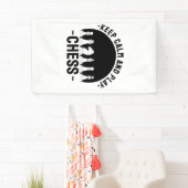 Schaken - Blijf Kalm En Schaken Spandoek (Insitu)