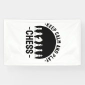Schaken - Blijf Kalm En Schaken Spandoek (Horizontaal)