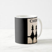 Schaken check mate, schaakspelers koffiemok (Voorkant rechts)