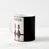 Schaken check mate, schaakspelers koffiemok (Voorkant links)