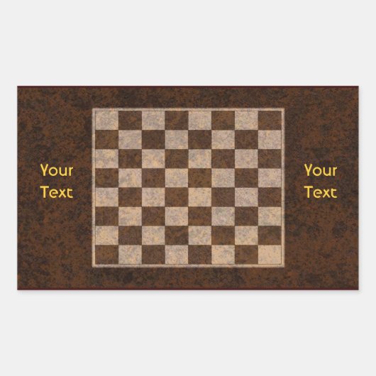 Schaken, Checkers, Drafts Board Naam Gift Label (Voorkant)