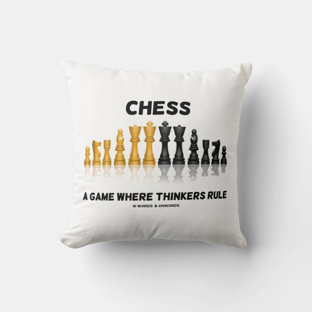 Schaken Een spel waar denkers heersen (schaakset) Kussen (Voorkant)
