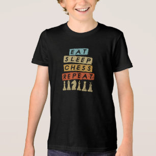 Schaken - Eet Slaap Schaken Herhaal Tri-Blend Shirt