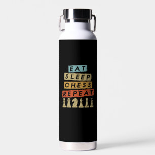 Schaken - Eet Slaap Schaken Herhaal Waterfles