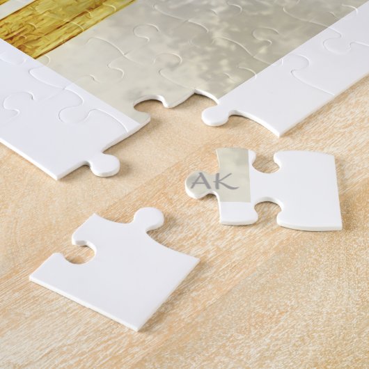 Schaken en Bow  Rustieke pauw illustratie Legpuzzel (Zijkant)