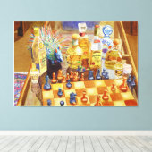 Schaken en Tequila Canvas Afdruk (Insitu (Houten vloer))