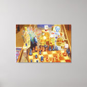 Schaken en Tequila Canvas Afdruk (Voorkant)