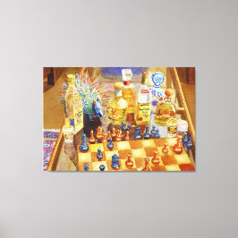 Schaken en Tequila Canvas Afdruk