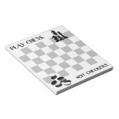 Schaken, geen dammen notitieblok (Schuin)