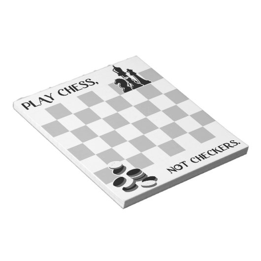 Schaken, geen dammen notitieblok (Schuin)