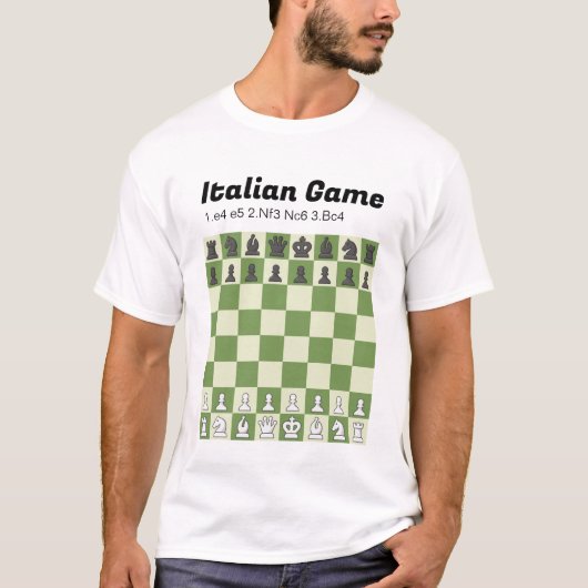 Schaken is het leven - Italiaans spel T-shirt (Voorkant)