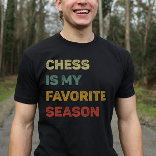 Schaken is mijn favoriete seizoen retro t-shirt