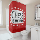 Schaken is mijn jam douchegordijn (In situ)