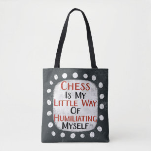 Schaken is mijn kleine Canvas tas