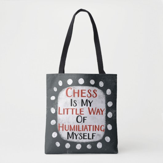 Schaken is mijn kleine Canvas tas (Voorkant)