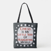 Schaken is mijn kleine Canvas tas (Achterkant)