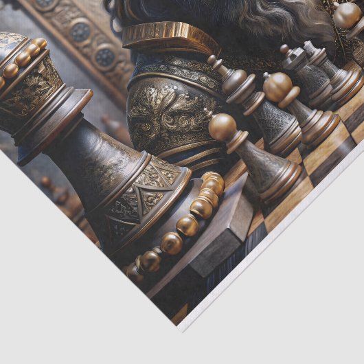 Schaken Koning Portret Decoupage Tissuepapier (Detail)