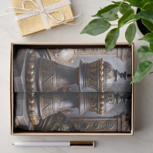 Schaken Koning Portret Decoupage Tissuepapier (Geschenk)