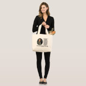 Schaken Let op Benjamin Franklin Quote Grote Tote Bag (Voorkant (model))