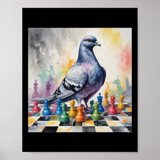 Schaken met een Sticker Poster (Voorkant)