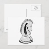 schaken - nacht briefkaart (Voorkant / Achterkant)