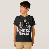 Schaken Ninja Geek Bordspel Master Checkmate T-shirt (Voorkant volledig)