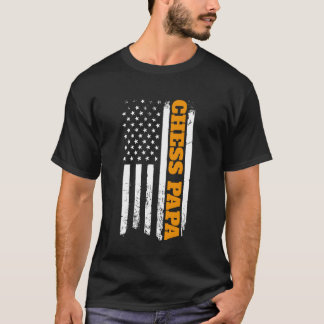 SCHAKEN PAPA Sport Papa Speler Coach USA Vlag T-shirt