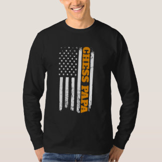 SCHAKEN PAPA Sport Papa Speler Coach USA Vlag T-shirt