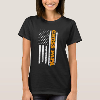 SCHAKEN PAPA Sport Papa Speler Coach USA Vlag T-shirt