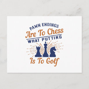 Schaken - Pion-eindes zijn als een golfput Briefkaart
