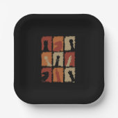 Schaken - Schaakstukken Retro Papieren Bordje (Voorkant)