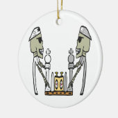 Schaken spelen keramisch ornament (Links)