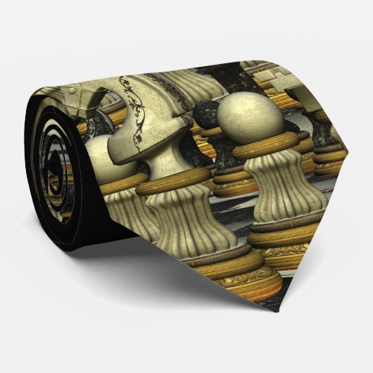 schaken Stropdas met schaakrust (Opgerold)