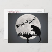 Schaken Volle Maan Kat Mouse Kerstmis Dank u Briefkaart (Voorkant / Achterkant)
