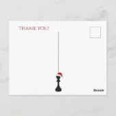 Schaken Volle Maan Kat Mouse Kerstmis Dank u Briefkaart (Achterkant)