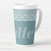 Schakeringen Van Blauw Latte Mok (Rechterhoek)
