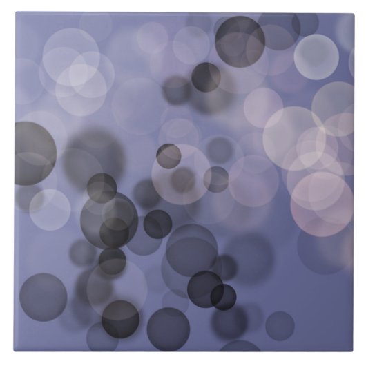 Schakeringen van grijs Bokeh-cirkel Tegeltje (Voorkant)
