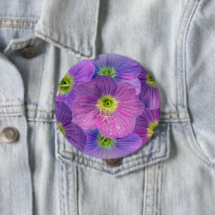 Schakeringen van paars ronde button 4,0 cm