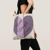 Schakeringen van Paarse Hart Tote Bag (Dichtbij)