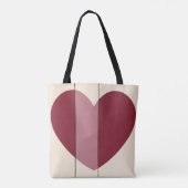 Schakeringen van Rode Hart Tote Bag (Achterkant)