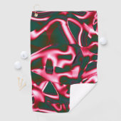 Schakeringen van rood roze op abstracte tapes tot  golfhanddoek (Insitu)