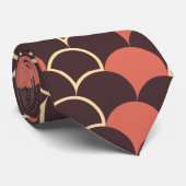 Schalen Bruin Roze Minimaal Patroon Stropdas (Opgerold)
