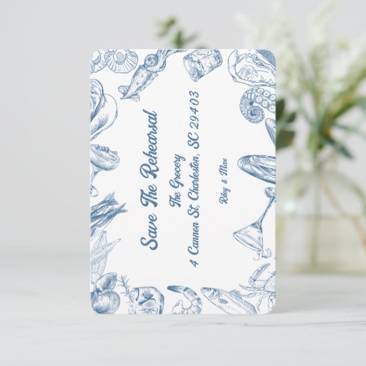 Schalen en Schelpen - Repeter save the date Bedankkaart (Staand voorkant)