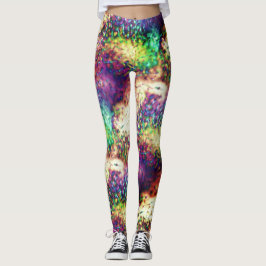 Schalen en waterdruppels, met een kleur, voor scho leggings