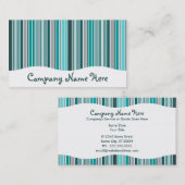 schalen : gestreept gordijn visitekaartje (Voorkant / Achterkant)